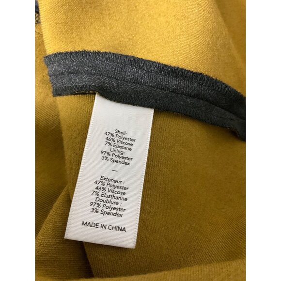 Elizabeth & James Charcoal Fit Flare Dress With Mustard Hem Detail size 10 - Picture 7 of 13